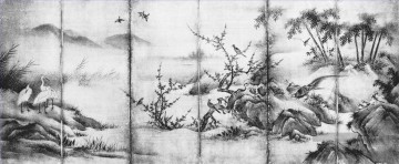 Japonais œuvres - Vier Jahreszeiten Kano Motonobu japonais
